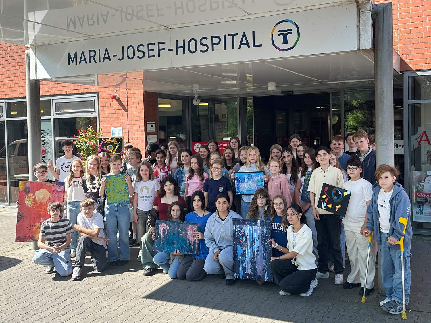 Schülerinnen und Schüler der Nelson-Mandela-Gesamtschule Greven