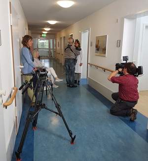 NDR-Dreharbeiten für die Sendung Visite in der Klinik Maria Frieden Telgte