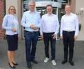 Annika Wolter, Regionalgeschäftsführerin Franziskus Stiftung, Dr. Stefan Nacke MdB, Andreas Barthold, Sprecher der Hauptgeschäftsführung Alexianer Gruppe, Dr. Nils Brüggemann, Vorstandsvorsitzender Franziskus-Stiftung. 